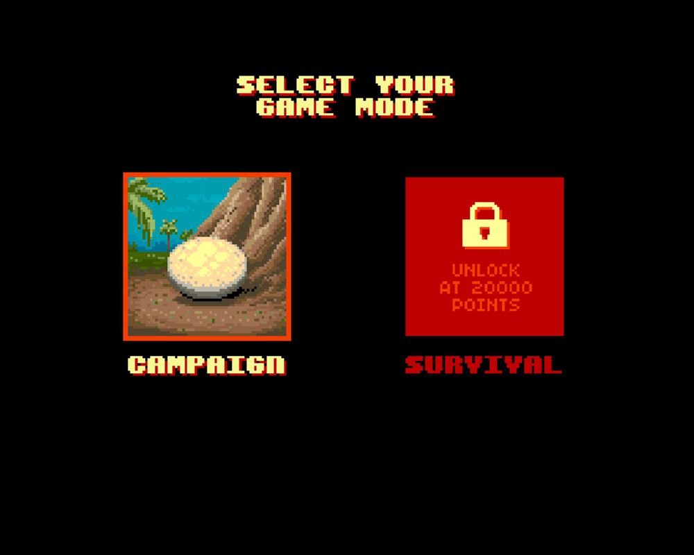 Gaurodan (Windows) screenshot: Select your game mode. Until you reach 2000 points, campaign is all you have.