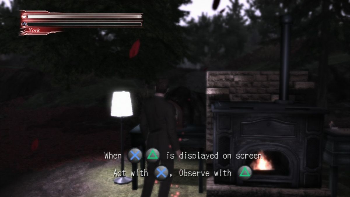 Deadly Premonition: The Director's Cut (PlayStation 3) screenshot: Getting familiar with the basic gameplay controls.