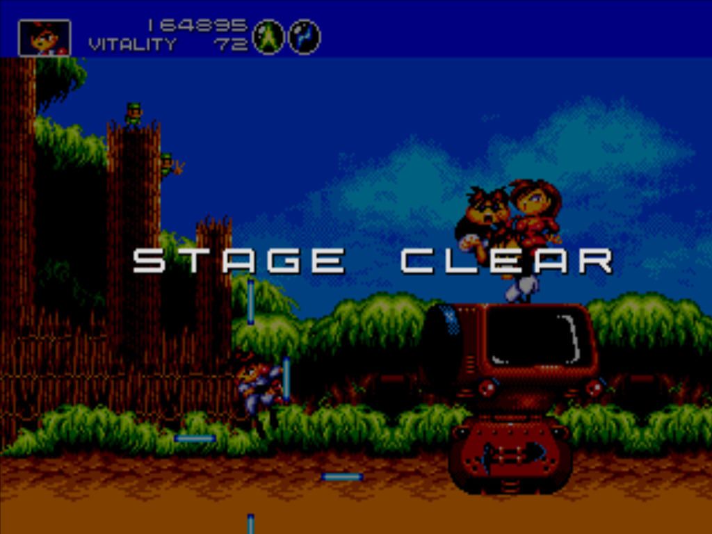 Gunstar Heroes (Windows) screenshot: Stage clear