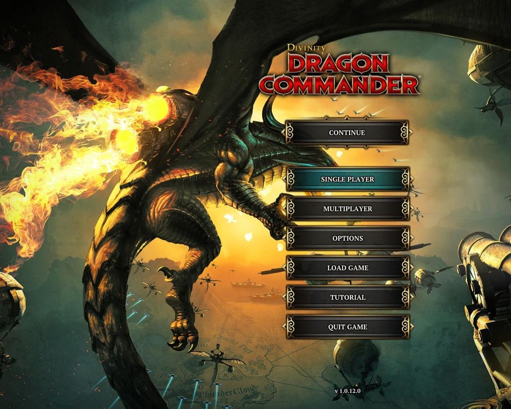 Divinity: Dragon Commander (Windows) screenshot: Main menu.