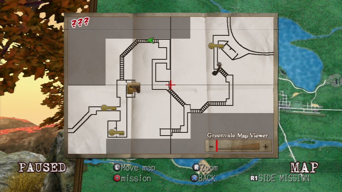 Deadly Premonition: The Director's Cut (PlayStation 3) screenshot: Current location map.