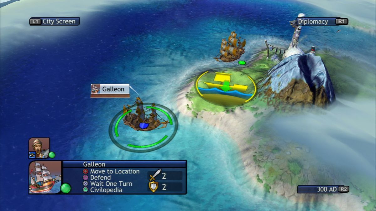 Sid Meier's Civilization: Revolution (PlayStation 3) screenshot: Exploring new lands.