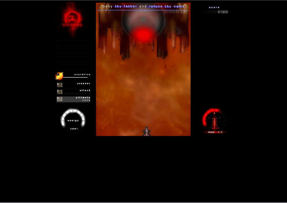 'Speare (Browser) screenshot: Mission 2's boss