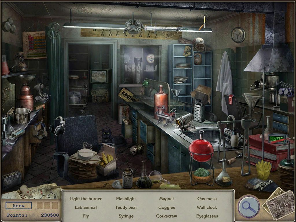 Letters from Nowhere 2 (iPad) screenshot: Laboratory – objects