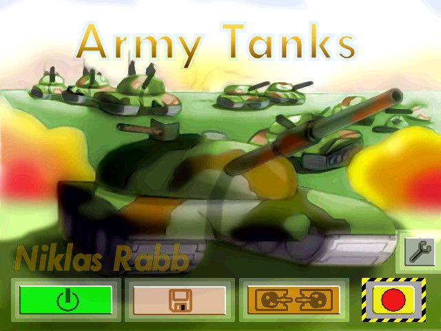Army Tanks 3 (Windows) screenshot: Title screen and main menu