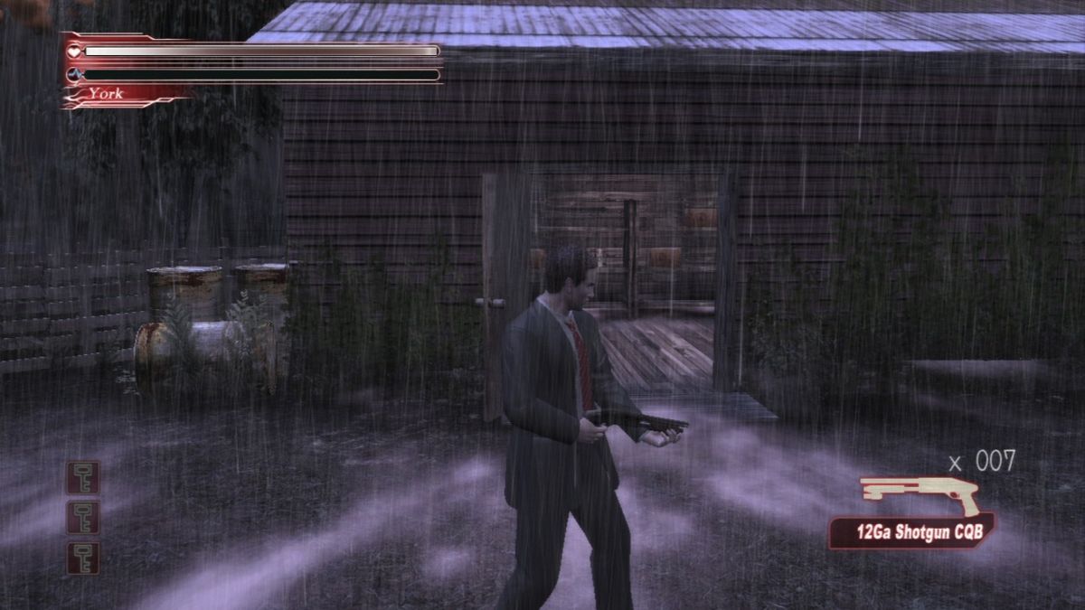 Deadly Premonition: The Director's Cut (PlayStation 3) screenshot: Weapons like shotgun won't become available until later in the game, but on your replay you will have all the collected weapons.