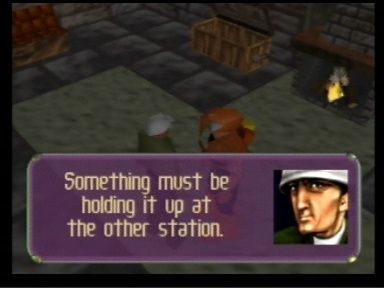 Body Harvest (Nintendo 64) screenshot: Talking to a man about the Cable Car