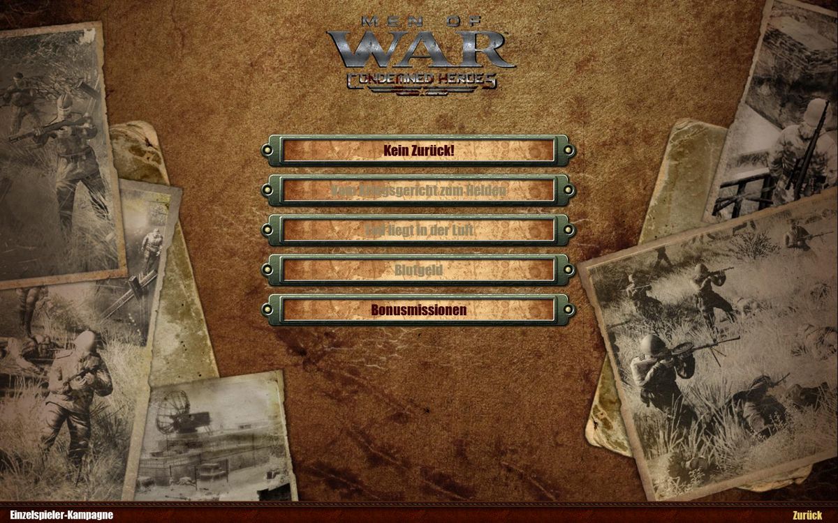 Men of War: Condemned Heroes (Windows) screenshot: Choose campaign