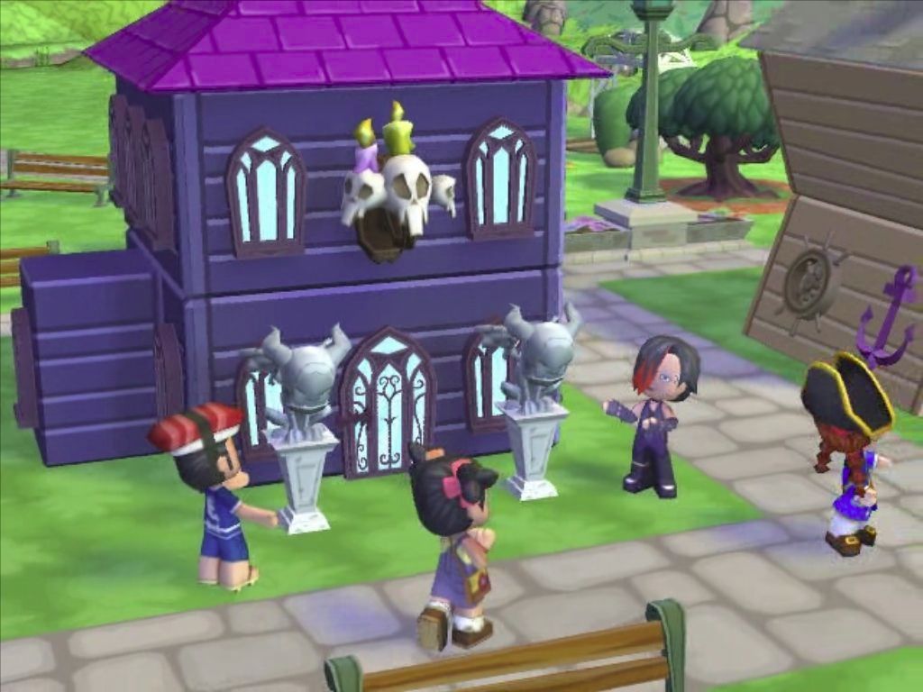 MySims (Windows) screenshot: There's a cute animation at the start of the game showing different Sims and their houses