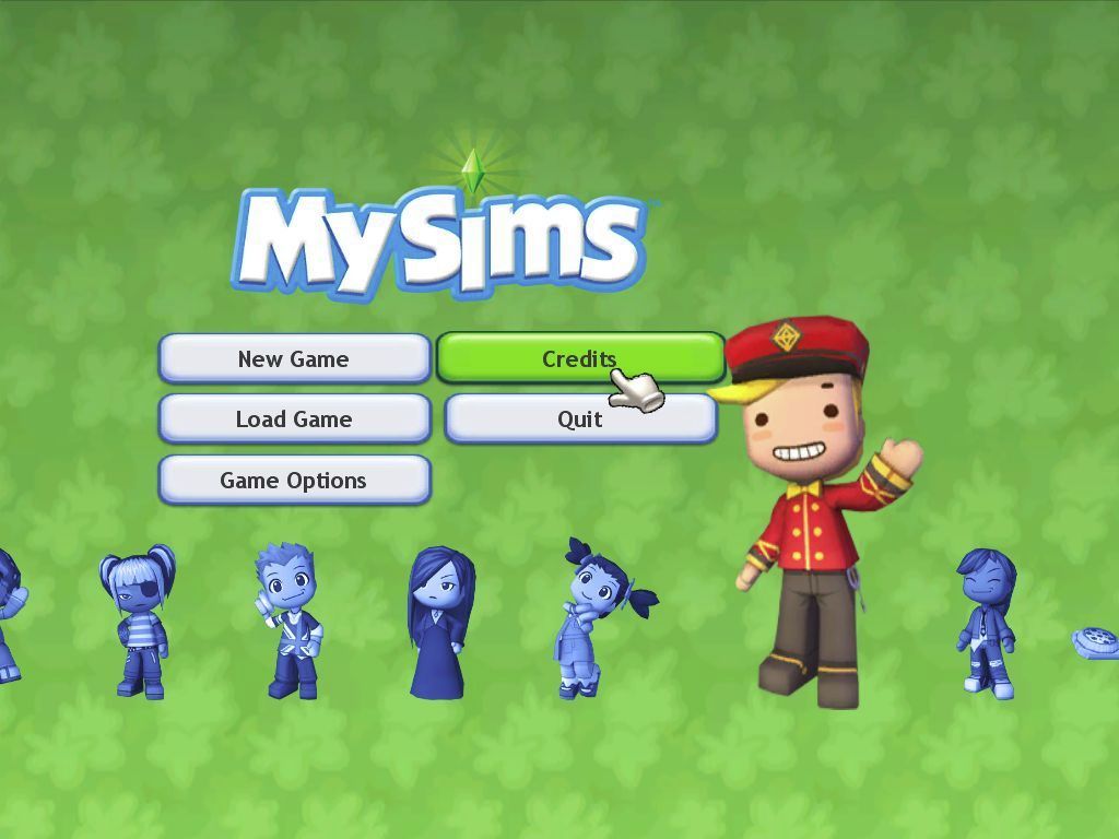 MySims (Windows) screenshot: The main menu