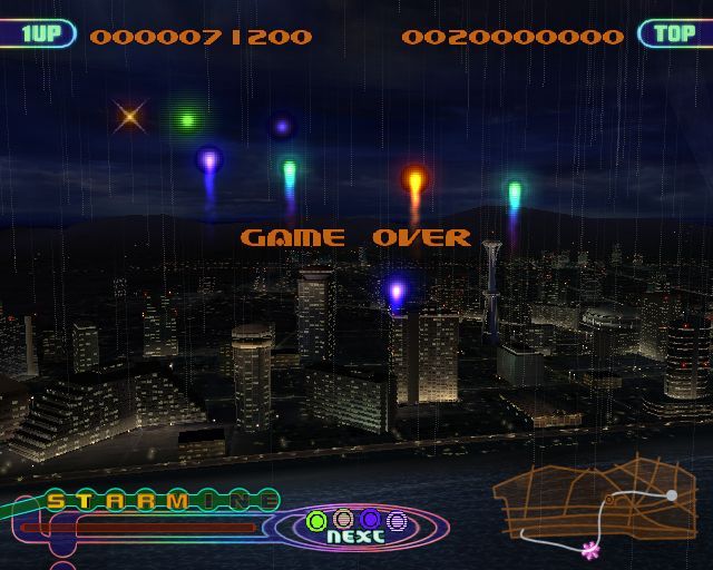 FantaVision (PlayStation 2) screenshot: Game Over - not enough points to progress