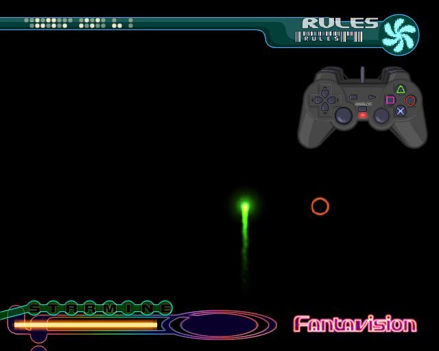 FantaVision (PlayStation 2) screenshot: The game has five tutorial lessons. This is the basic one which shows the controls. There are three advanced lessons and one about the two player game