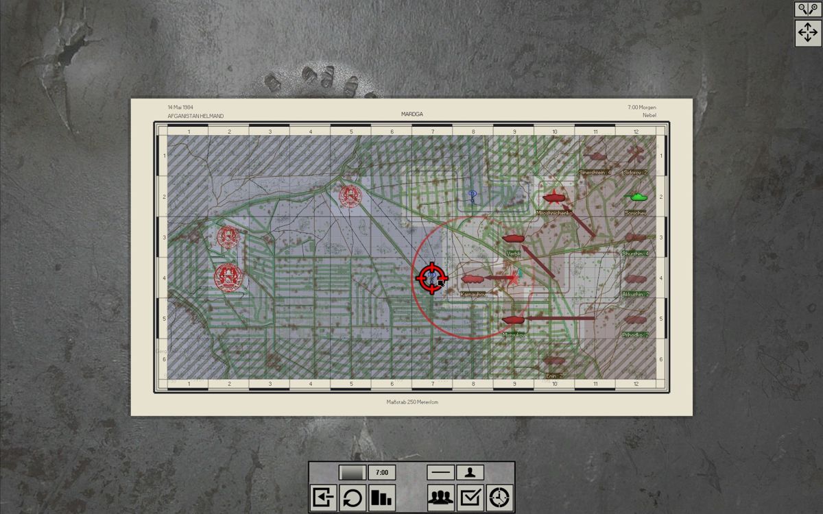 Steel Armor: Blaze of War (Windows) screenshot: Tactical Map