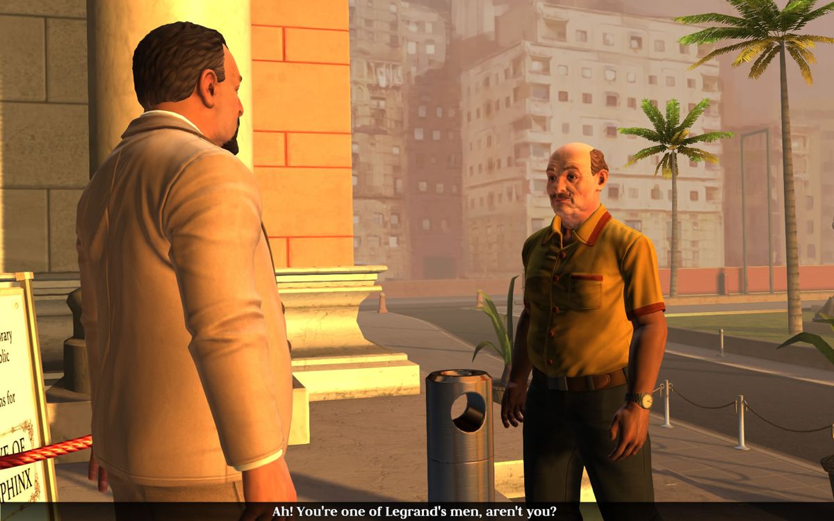 The Raven: Legacy of a Master Thief (Windows) screenshot: Zellner talks to the museum's director in Cairo.