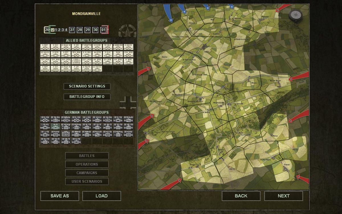 Close Combat: Gateway to Caen (Windows) screenshot: Battle Editor