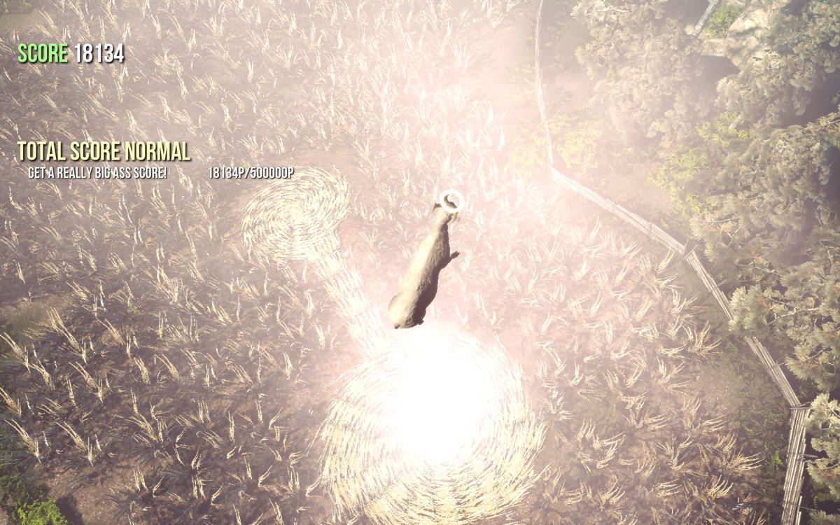 Goat Simulator (Windows) screenshot: Abducted by aliens.