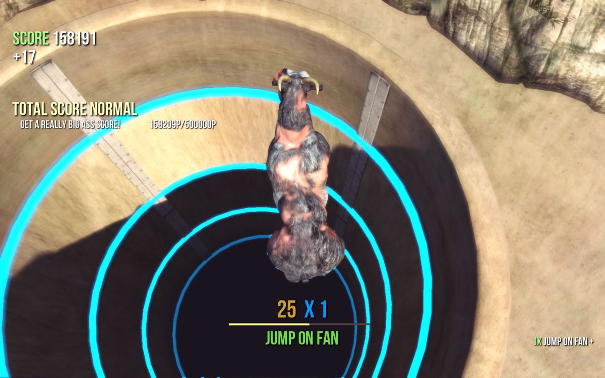 Goat Simulator (Windows) screenshot: Jump inside this strange portal and the goat's appearance will change.