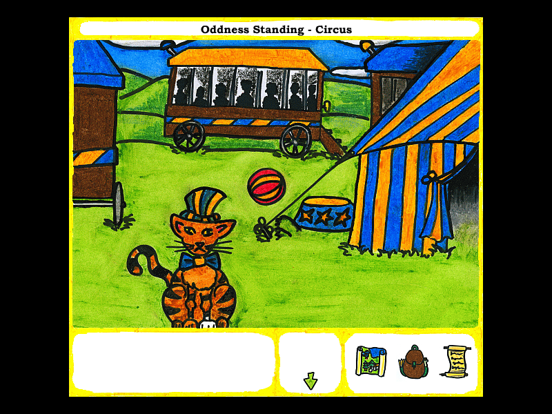 The Book of Living Magic (Browser) screenshot: A cameo (one of a few) from another of the creators' games.