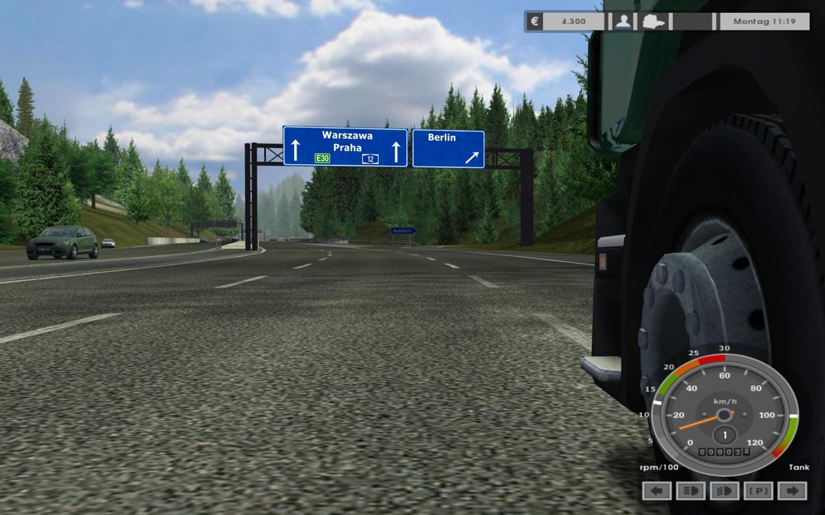Euro Truck Simulator: Gold Edition (Windows) screenshot: on the Autobahn