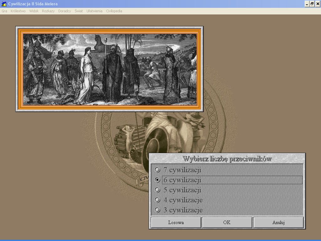 Sid Meier's Civilization II (Windows 3.x) screenshot: Choose your enemy limit