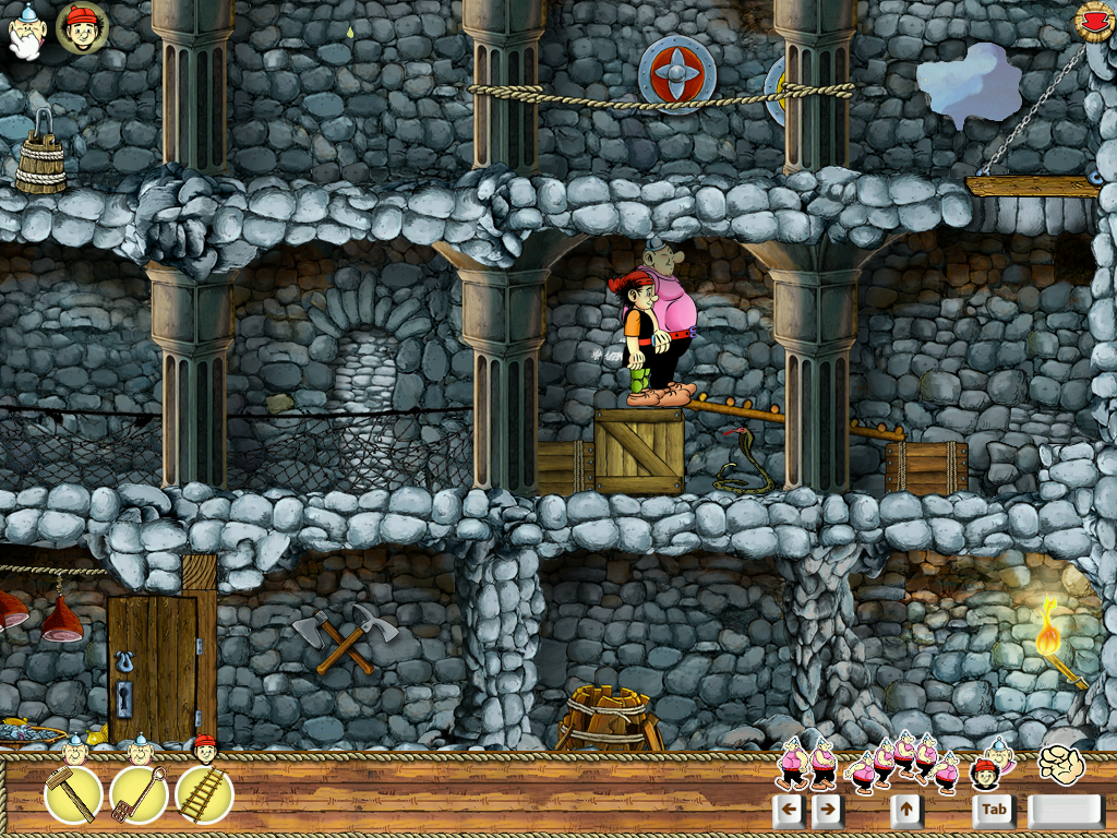 Kajko i Kokosz: Rozprawa z Hodonem (Windows) screenshot: Mini game - underground maze part 2