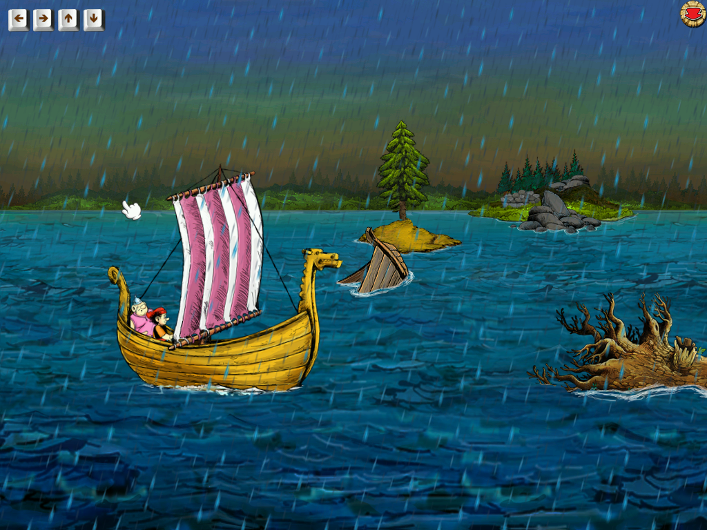 Kajko i Kokosz: Rozprawa z Hodonem (Windows) screenshot: Mini game - avoiding obstacles