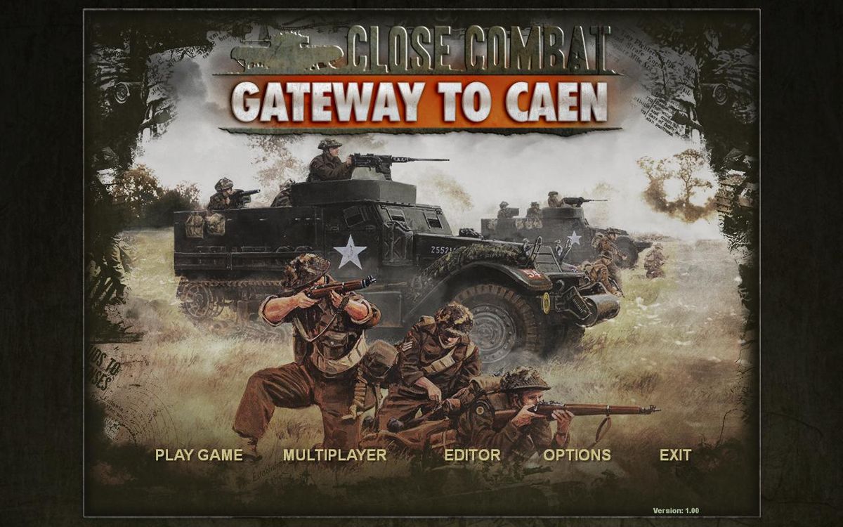 Close Combat: Gateway to Caen (Windows) screenshot: Main Screen
