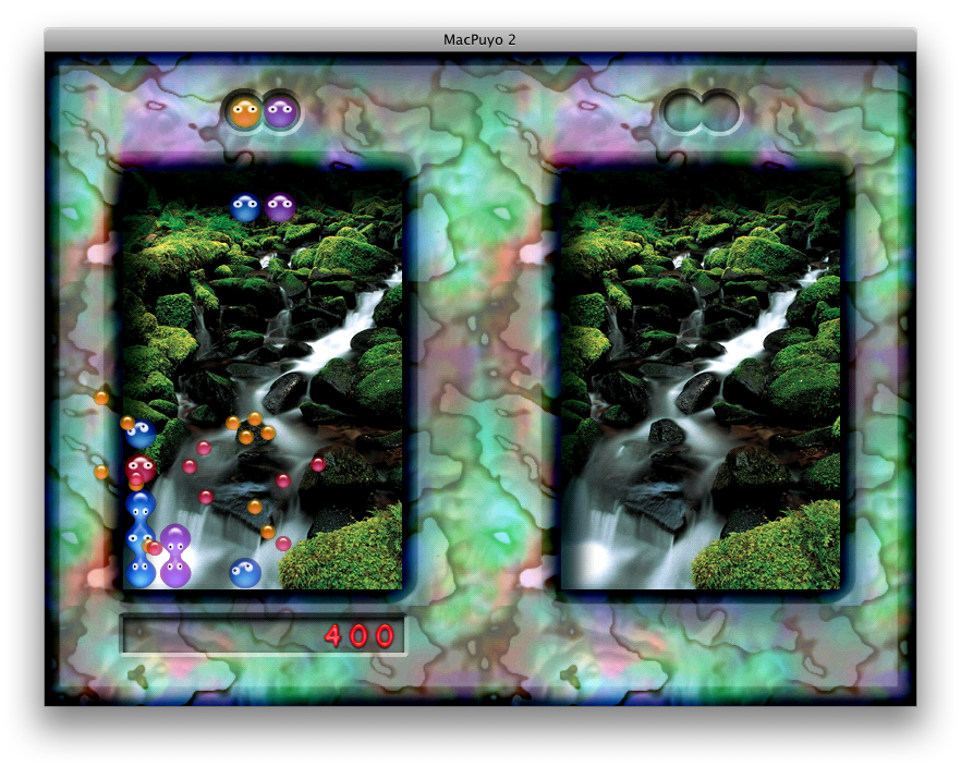 MacPuyo 2 (Macintosh) screenshot: A combination is eliminated