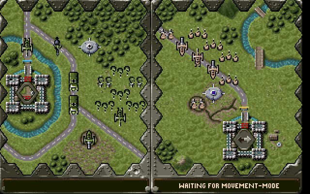 The Great War: 1914-1918 (DOS) screenshot: Defend the base at all costs.