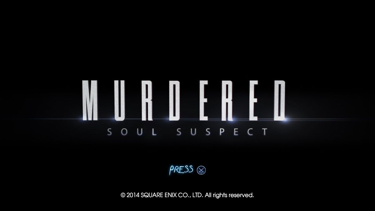 Murdered: Soul Suspect (PlayStation 4) screenshot: Main title.