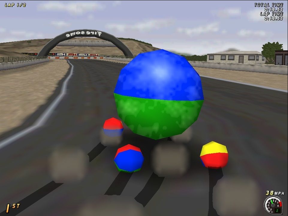 Boss Rally (Windows) screenshot: Bonus ball-car.