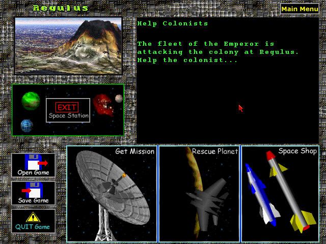 Dark Corona Pegasus (Windows) screenshot: Planet options