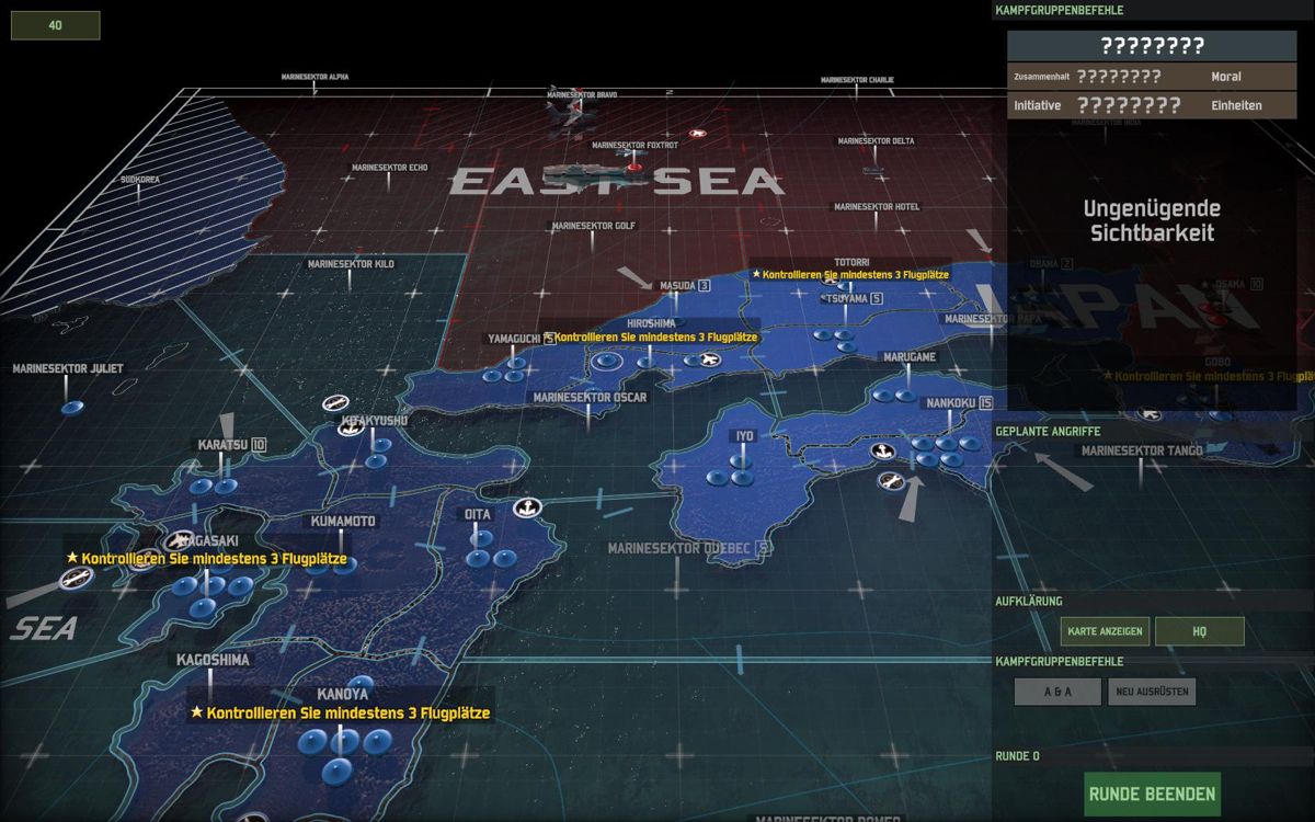 Wargame: Red Dragon (Windows) screenshot: Strategic map