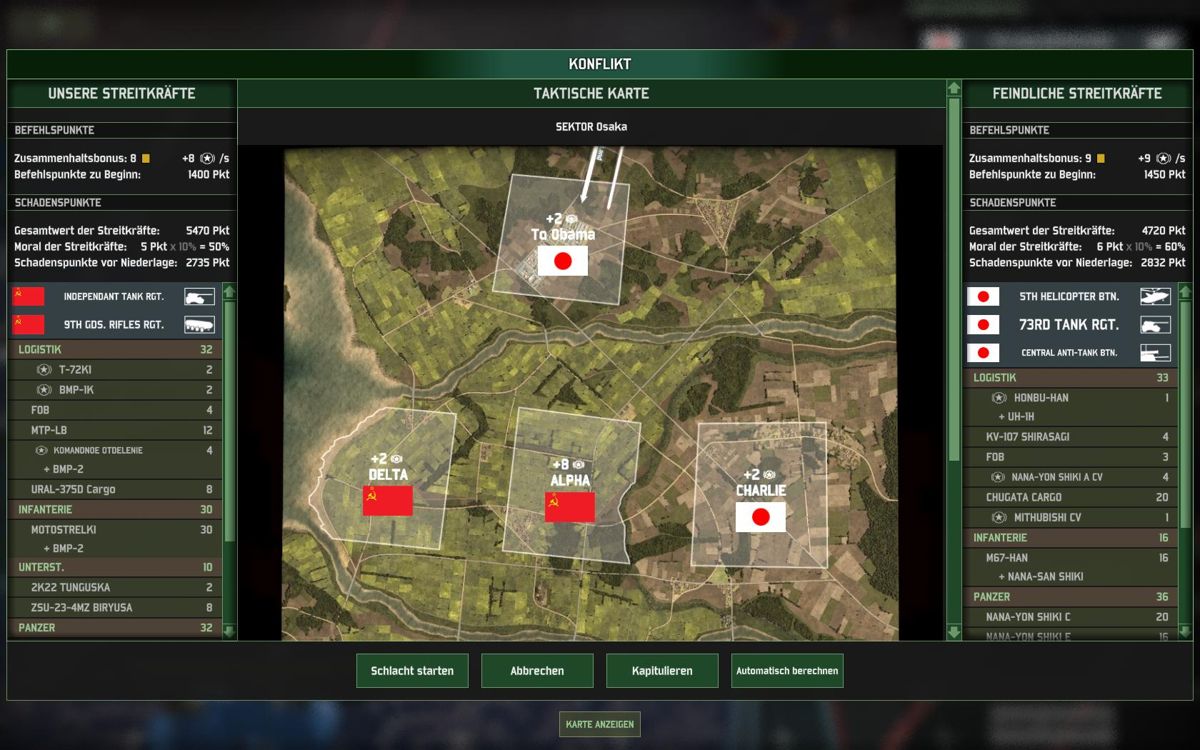 Wargame: Red Dragon (Windows) screenshot: Mission overview
