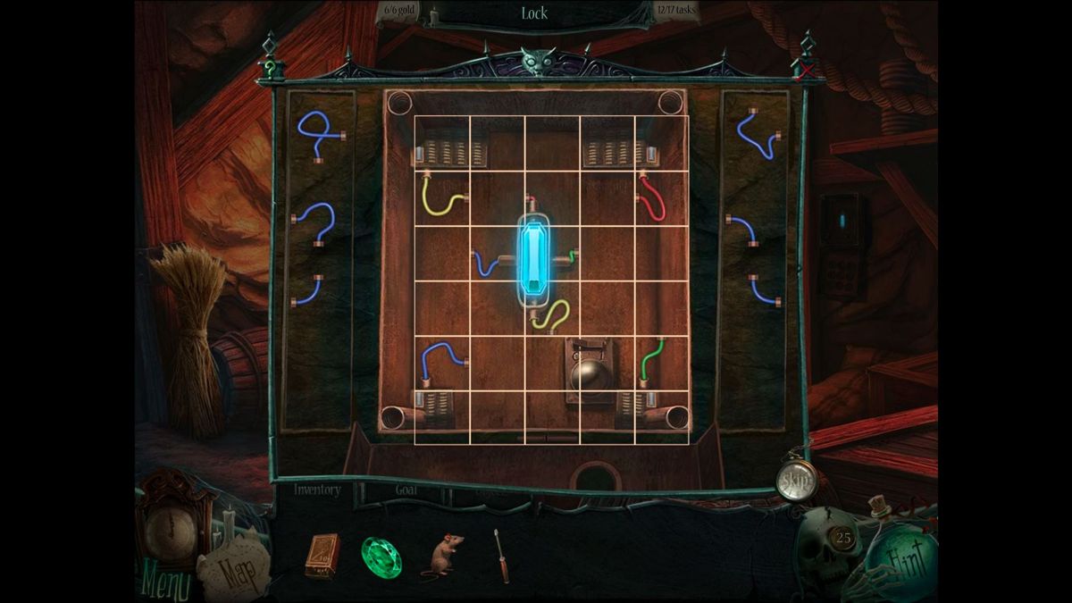 Curse at Twilight: Thief of Souls (Macintosh) screenshot: Workshop access wiring mini game puzzle