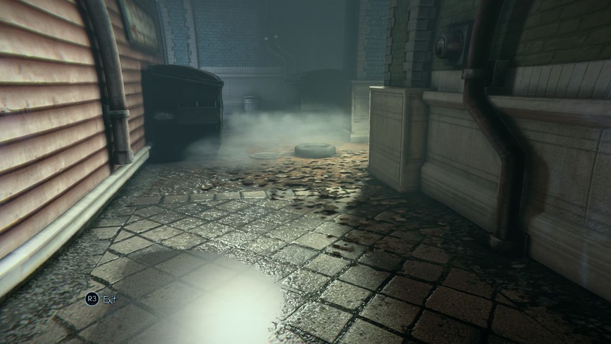 Murdered: Soul Suspect (PlayStation 4) screenshot: You can switch to first-person perspective at any time during gameplay, but you cannot walk except in 3rd-person.
