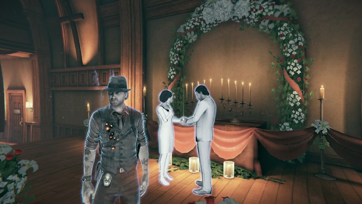 Murdered: Soul Suspect (PlayStation 4) screenshot: Memories of your own life can be found throughout the town.