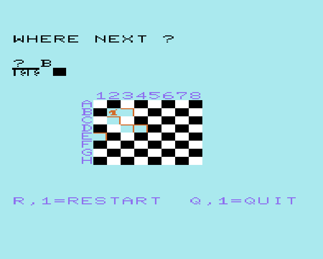 Cassette 50 (VIC-20) screenshot: Knight Out