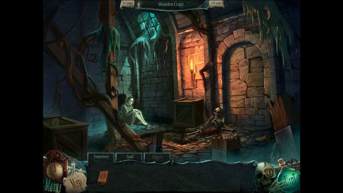 Curse at Twilight: Thief of Souls (Macintosh) screenshot: Sarah trapped in the cell