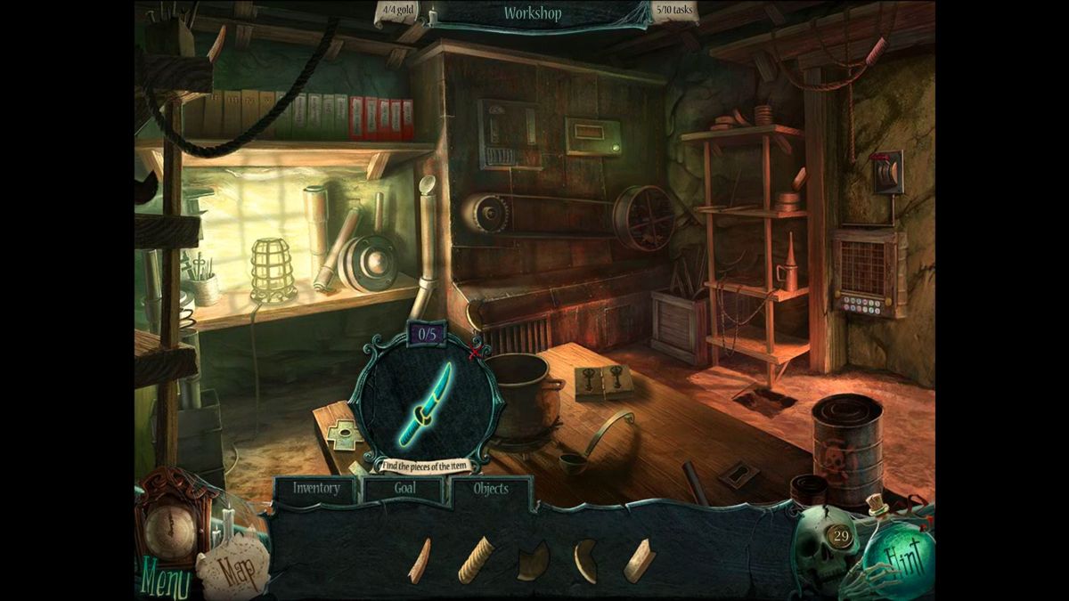 Curse at Twilight: Thief of Souls (Macintosh) screenshot: Workshop - object pieces