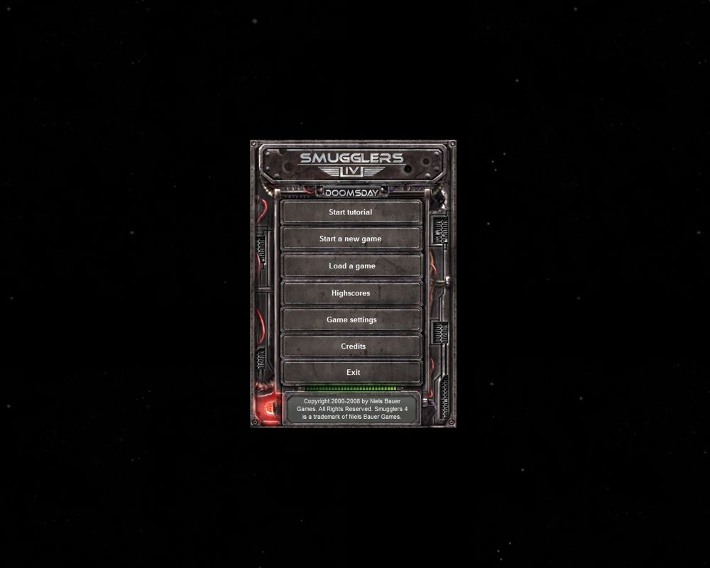 Smugglers IV: Doomsday (Windows) screenshot: Main menu.