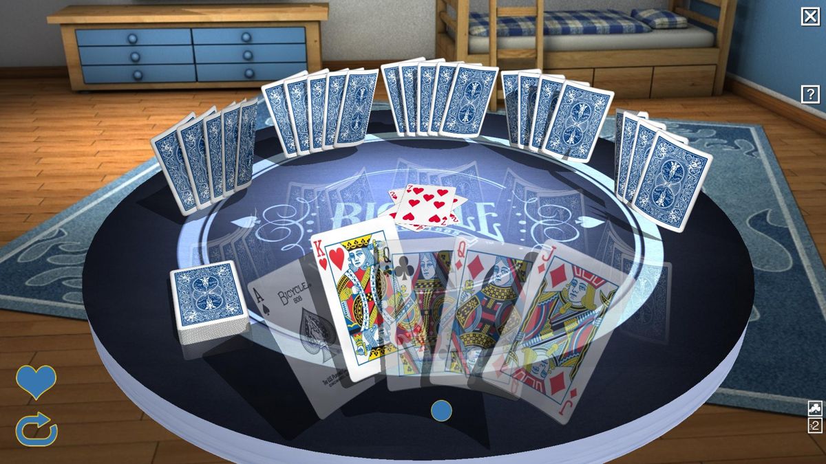 Bicycle Crazy 8's (Windows) screenshot: King of Hearts is only card to be played