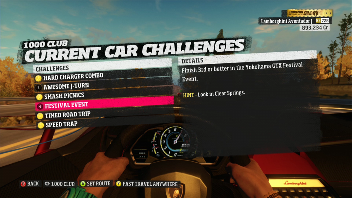 Screenshot of Forza Horizon: 1000 Club Expansion Pack (Xbox 360, 2013) -  MobyGames