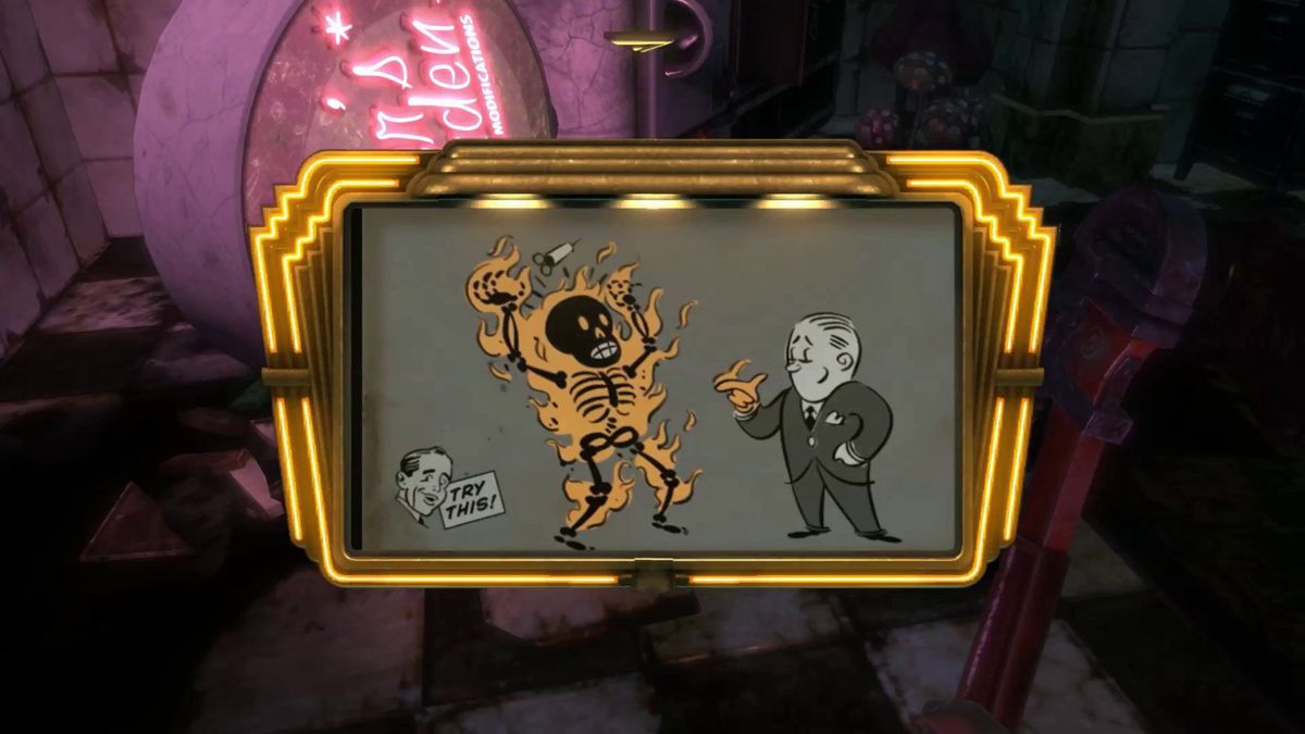 BioShock (Macintosh) screenshot: Just snap my fingers.... couldn't be more easy