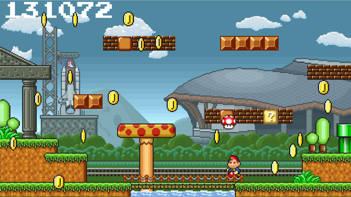 Super Mészáros: The Game (Browser) screenshot: Game screen while playing as Super Mészáros