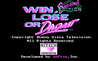 Win, Lose or Draw: Second Edition (DOS) screenshot: Title screen.