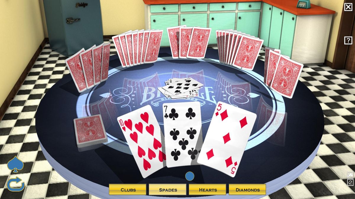 Bicycle Crazy 8's (Windows) screenshot: Picking a suit after playing 8 card