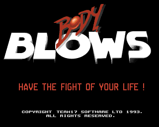 Body Blows (Amiga) screenshot: Title screen