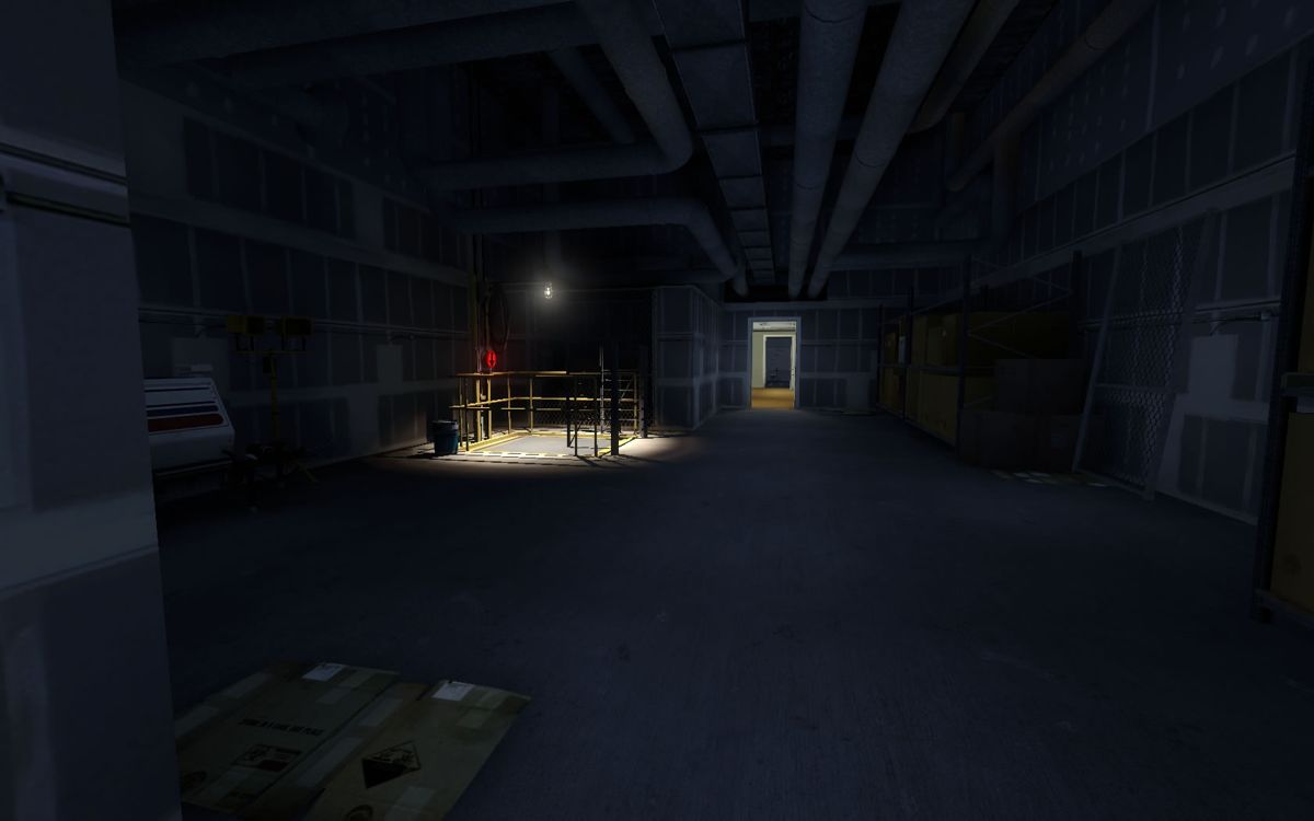 The Stanley Parable (Windows) screenshot: An elevator in the maintenance corridor