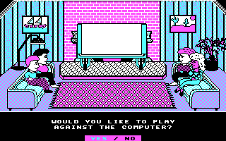 Win, Lose or Draw: Second Edition (DOS) screenshot: You can play against computer opponents or other human players.
